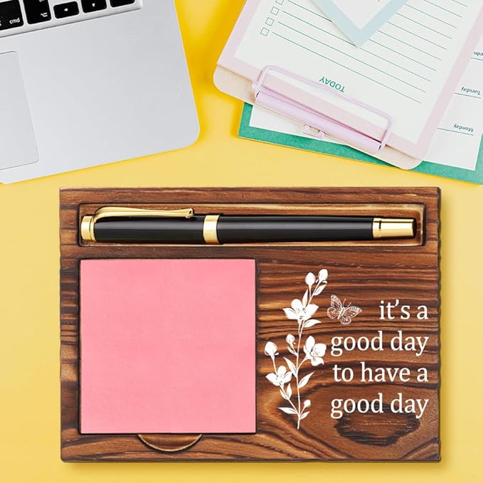 It's a Good Day Sticky Note Holder, Thank You Appreciation Gifts for Coworker Nurse Social Worker HR Psychologist Boss, Motivational Quote for Desk Self-Stick Note Pad Holders YB361