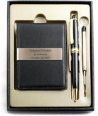 Free Engraving - Personalized Groomsmen Gift, Roller Ballpen, Ballpoint pen, Ball pen, Refillable Pen, Refill pen, Leather Money Clips, Card Holder, Three Lines Each 30 Characters