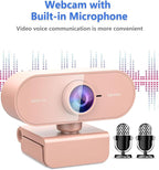 Webcam for PC&1080P HD Web Cam,Webcam with Microphone,Stand for PC/MAC/Laptop/Desktop,Wide Angle Web Cameras for YouTube,Skype,Zoom,Xbox One,Video Calling