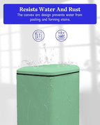 JM.YIPENG Bathroom Rubbish Bin, 5 Litre Cosmetic Bin, Small Waste Bin with Soft Close Lid, Bathroom Bin for Toilet, Bathroom, Bedroom, Living Room, Green