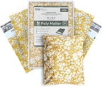 12x15.5 Poly Mailer Envelopes 100 Pcs Large-Sized Colored Designer Shipping Bags For Clothing Cute Mailers Unpadded Self-Sealing Packaging Recyclable Eco-Friendly (Yellow Floral) Mini Wander