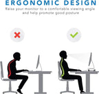 Mount-It! Aluminum Monitor Stand for iMac - Wide Unibody Monitor Riser - Metal Monitor Stand Desktop Organizer with Keyboard Storage - Universal Desktop Monitor Riser for PC, iMac, MacBook, Laptop