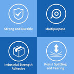 JARLINK Clear Packing Tape (6 Rolls), Heavy Duty Packaging Tape for Shipping Packaging Moving Sealing, 2.7mil Thick, 1.88 inches Wide, 60 Yards Per Roll, 360 Total Yards