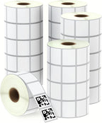 BETCKEY - 1.25" x 1" (32 mm x 25 mm) Multipurpose & Address Labels Compatible with Zebra & More Label Printer,Premium Adhesive & Perforated [20 Rolls, 27600 Labels]