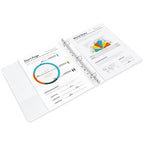 Amazon Basics 3 Ring Binder with Durable 1 Inch D-Ring and Clear Overlay for Storage and Organization, Pack of 4, White