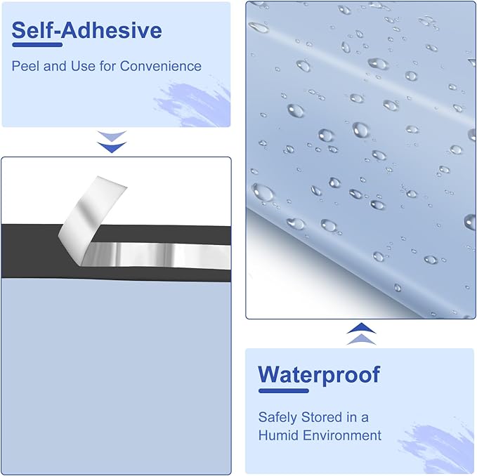 Poly Mailers 14.5x19, Large Poly Mailers 100 Pack, Shipping Mailers with Self Seal Adhesive, Waterproof and Tear-Proof Mailers Poly Bags for Small Business (Light Blue）