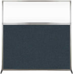 Versare Hush Screen Portable Room Divider | Workstation Wall Divider | Freestanding Privacy Hush Panels | Clear Windows | Fabric Office Divider Screen | Great for Room Separation