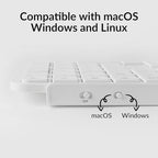 Keychron B6 Pro Ultra-Thin Wireless Keyboard, Full-Size ZMK with Numeric Keypad Quiet Typing, 2.4 GHz/Bluetooth 5.2/Wired Connection Long Battery Life, Compatible with Mac Windows Linux - Ivory White