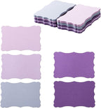 120 Pieces Small Mini Business Cards Vintage Assorted Colors Blank Note Gift for Business Cards, Gift (5 Purple)