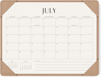 Jotsome Desk Calendar 2025-2026 with Desktop Mat, Academic Desk Pad Calendar From July 2025 to December 2026 14x10.5 inch, Desk Blotter Calendar for Home Office and School, Easy Planning, Apricot