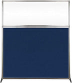 Versare Hush Screen Portable Room Divider | Workstation Wall Divider | Freestanding Privacy Hush Panels | Clear Windows | Fabric Office Divider Screen | Great for Room Separation