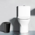 Bathroom Trash Can, 8 Pack 1.8 Gallons Small Trash Can with Trash Bags, Bathroom Garbage Can, Plastic Trash Bin, Round Waste Basket for Living Room, Bedroom, Office, Kitchen, Compact Space (Black)