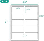 MFLABEL 2"x4" Shipping Labels - 1000 Premium Matte White Address Labels for FBA, Laser & Inkjet Printers (100 Sheets, 10/Sht) + Free Fragile Stickers!