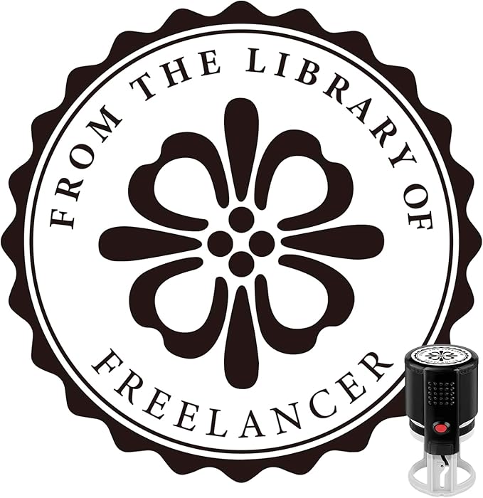 Custom Ink Stamp | Personalized Self Inking Stamp Gifts for Book Lovers, Readers, Teachers | 5 Ink Colors (Design-04)