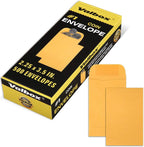 ValBox Coin Envelopes Small Parts Envelope with Gummed Flap for Home, Garden or Office Use, Kraft Seed Envelopes 500 per Box (Brown, 1 (2.25x3.5 Inches))