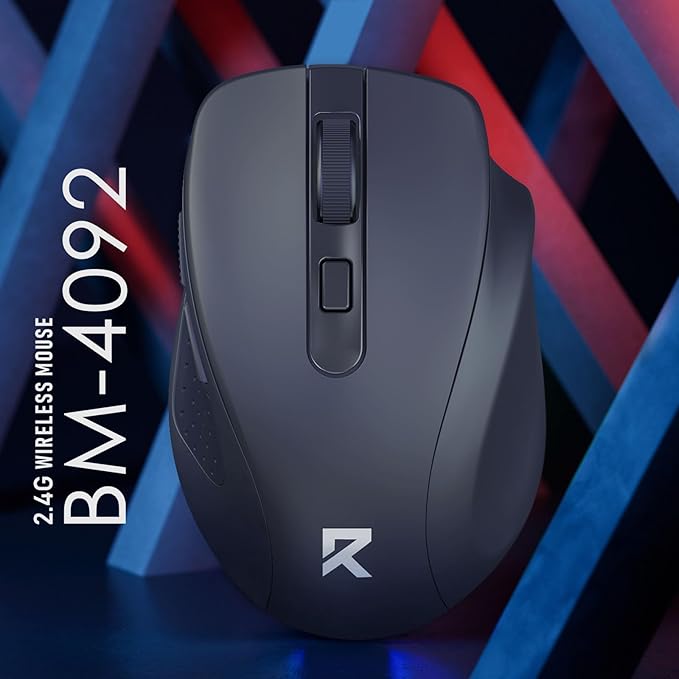 Redragon BM-4092 Wireless Mouse, 5 Level 4000DPI, 18 Months Battery, 2.4GHz Cordless, Portable Optical Computer Mouse for Laptop, PC, Chromebook, Windows, Mac, for Small Hand