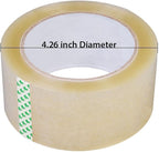 18ROLLS 1.88" X 60 Yards Clear Packing Shipping Storage Box Sealing Packaging Tape APL1268, 18 Rolls