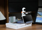 Astronaut Resin Pen Holder, Mobile Phone Stand, Device Stand, Desk Organizer Decorative Pen Holder (White&Black)