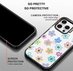 MOSNOVO Case for iPhone 14 Pro Max, [10ft 4X Military-Grade Drop Protection] Durable & Shockproof Phone Case Cover Design for iPhone 14 Pro Max - Groovy Flower - Clear Black