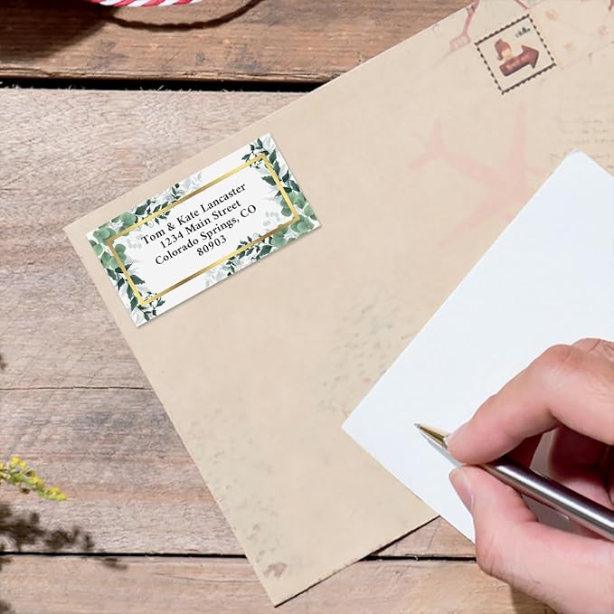 Colorful Images Lux Florals Foil Return Address Mailing Labels, Personalize with Name & Address, Set of 144 Self Adhesive, Easy Peel Flat Label Sheets, Large, 1 Design