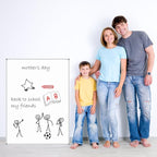 Lockways 48 x 36 Inch White Board 2 Pack | Dry Erase Boards Magnetic Whiteboard for Office School and Home