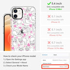 MOSNOVO Case for iPhone 12 Mini, [Buffertech 6.6ft Military-Grade Drop Protection] [Anti Peel Off Tech] Clear TPU Bumper Phone Case Cover Design - Kitties
