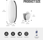 loukin Replaceable Dry Erase Eraser, Double-Sided Whiteboard Eraser with Magnetic Holder, Precision-Point Glass Board Wiper for Classroom, Home and Office (Whiteboard Cleaner Included), White