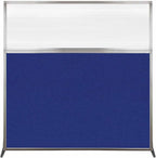 Versare Hush Screen Portable Room Divider | Workstation Wall Divider | Freestanding Privacy Hush Panels | Clear Fluted Windows | Fabric Office Divider Screen | Great for Room Separation