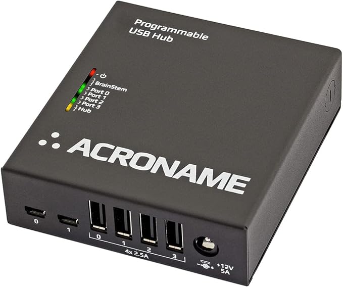 Managed USB Switch/Hub 2 Computers - 4 Port, Fast Charge (2.5A), Industrial Grade, Programmable Compatible with Mac/Windows/Linux USB 2.0