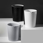 Bathroom Trash Can 1.8 Gallon Waste Basket 2 Pack Small Garbage Can for Toilet Office Bedroom, White