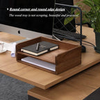 Desktop File Trays Stackable Paper Tray for Letter/A4 Size Magazine - Wood Office Document Organizer Shelf - Wooden Folder Organization Rack Desk Tray Pack of 2 Dark(2CTP-DK)