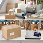 Fuzion Shipping Scale 360lb x 0.1lb, Stainless Steel Postal Scale with Timer/Hold/Tare, Digital Shipping Scale for Packages/Luggage, Battery & AC/DC Adapter