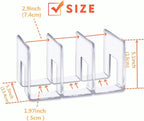 YAGELI Clear Acrylic Purse/Handbag Organizer - 3 Sections Divider for Closet Storage - Sturdy Organizer Rack for Purses, Handbags, and Clutches(2Pack-3Sections)