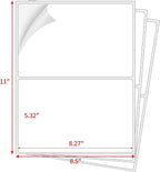 Coopaty Half Sheet Shipping Labels 8.5" x 5.5" Sticker Labels for Laser & Ink Jet Printers, 2 Per Page Self Adhesive Mailing Labels for Packages (500 Sheets, 1000 Labels)