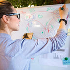 XBoard Magnetic Dry Erase Whiteboard 48 x 36 Inch, 4' x 3' Premium White Board for Wall with Marker Tray, Silver Aluminum Frame Presentation Board for Home Office Classroom