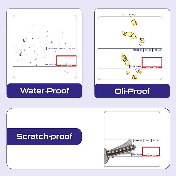 CEPRICO - Customizable CĀS Scale Labels - 144 Rolls of Thermal Printing Scale Labels – Compatible with CĀS LST-8020 | UPC Ingredient | Ideal for Supermarkets, Retailers and Grocery Stores