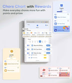 Digital Calendar 15.6'' Wall Touch Screen Chore Chart Customize Dashboard Smart Electronic Calendar Digital for Family Meal Planner Support All Google Play Apps with Stand Wall Mount White