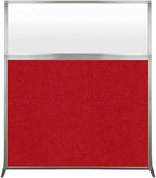 Versare Hush Screen Portable Room Divider | Workstation Wall Divider | Freestanding Privacy Hush Panels | Frosted Windows | Fabric Office Divider Screen | Great for Room Separation