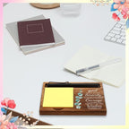 Office Baptism Gift for Boss, Christian Gift for Boss, Sobriety Gift for Boss, Serenity Prayer Gift for Boss, Wooden Sticky Note Holder With Inspirational Quotes,16.5 x 12 x 1.5 cm,XXN47