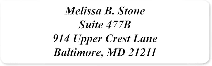 White Personalized Return Address Labels Without Dispenser - Roll of 250 Custom Stickers