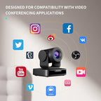 FEELWORLD USB10X USB PTZ Video Conference Camera with 10X Optical Zoom 1080P for Live Streaming Church Business Education Medical Conference Room Camera System