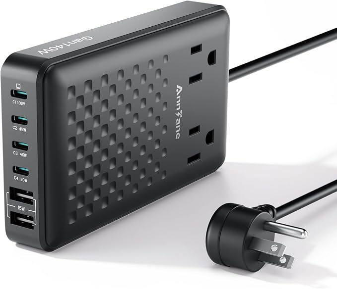 Charging Station 140W USB C Charger Block, Upgraded GaN III 8-in-1 Fast Charging Station Hub，PD 100W Laptop Charger Adapter Compatible with Compatible with MacBook Air/Pro,iPhone16/15,Galaxy S24 etc