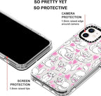 MOSNOVO Case for iPhone 12 Mini, [Buffertech 6.6ft Military-Grade Drop Protection] [Anti Peel Off Tech] Clear TPU Bumper Phone Case Cover Design - Kitties