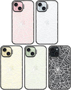 MOSNOVO Case for iPhone 15, [10ft 4X Military-Grade Drop Protection] Durable & Shockproof Phone Case Cover Design for iPhone 15 - Spider Web - Clear Black