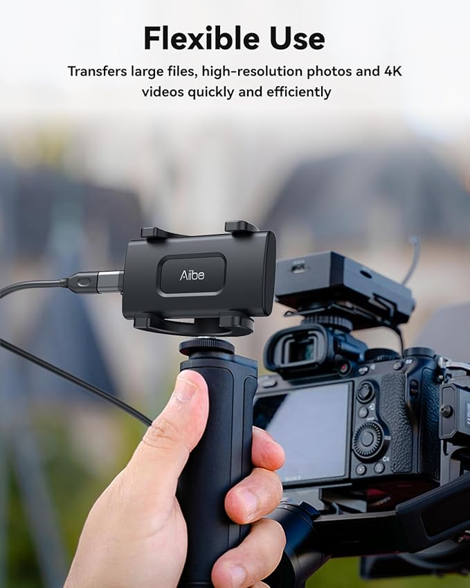 Aiibe 2TB External SSD USB C Portable SSD USB 3.2 Gen 2, Up to 1050MB/s, External Hard Drive 2TB External Solid State Drive for iPhone 16/15, Laptop, Mac and PS5 (Black)