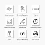 3 in1Luxury Rollerball Pen，USB-C，USB Flash Drive，with Pen Design, with Smooth Writing, Medium Point Black Ink，Portable Memory Stick, Compatible with Laptop,Smartphones (Silver, 64, GB)