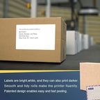 BETCKEY - Compatible Shipping Labels Replacement for Brother DK-1247 (4.07" x 6.4"), Use with Brother QL Label Printers [10 Rolls + 2 Reusable Cartridges]