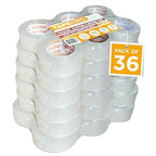Tape King Clear Packing Tape - XL 110 Yards Per Roll (36 Rolls) - 1.88 Inch Wide Stronger & Thicker 2.7mil, Heavy Duty Adhesive Industrial Depot Tape for Moving Packaging Shipping and Commercial