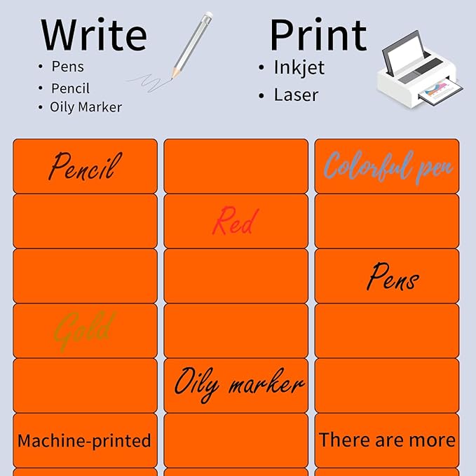 STARLIBOO 1" x 2-5/8" Neon Colored Labels Stickers Fluorescent Bright Neon Color Address Labels for Laser/Inkjet Printer, Permanent Adhesive- 600 Pcs/ 4Colors