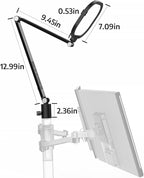 Desk Lamp for Computer Monitor Arms, Compatible with 1.18-1.38 inch Diameter Pole-Mounted Dual Monitor Stand, 1200LM Dimmable Desk Light with Remote Control, 31" Tall, CRI 95, Timer